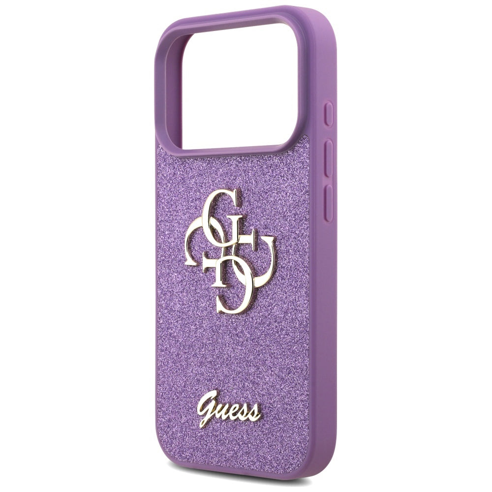 Etui til Apple iPhone 17 Pro Max, Guess, Fixed Glitter Big 4G, Lilla