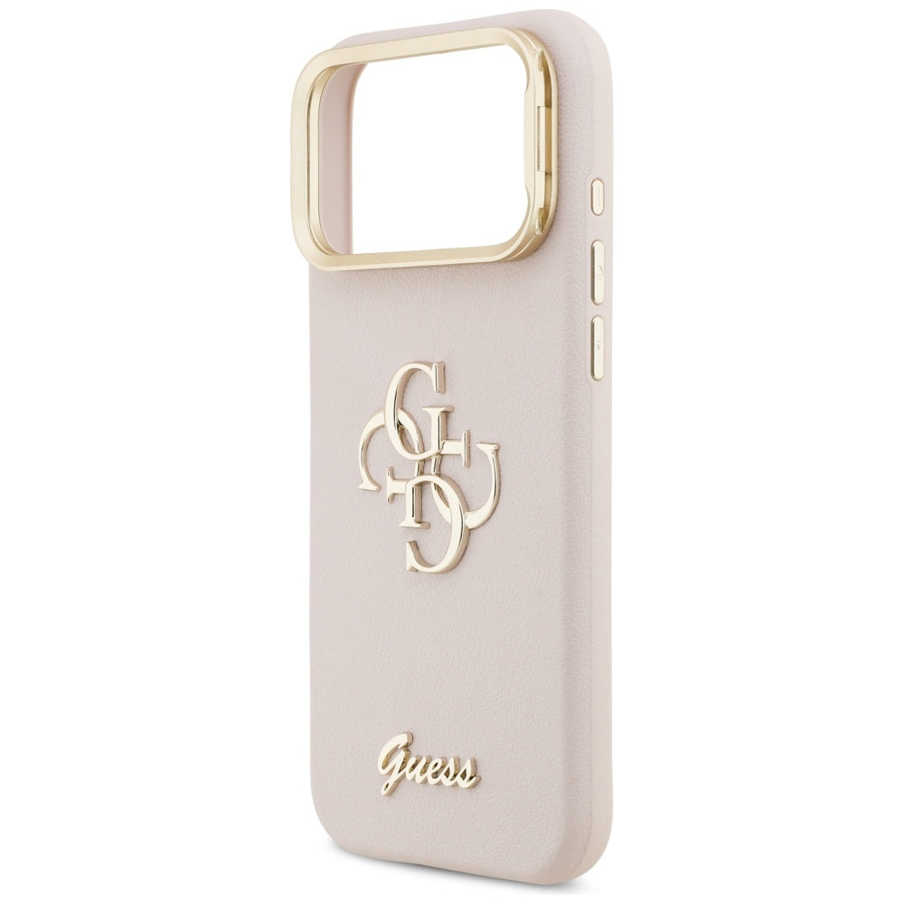 Etui til Apple iPhone 17 Pro Max, Guess, Grained Big 4G Stand Camera, Pink