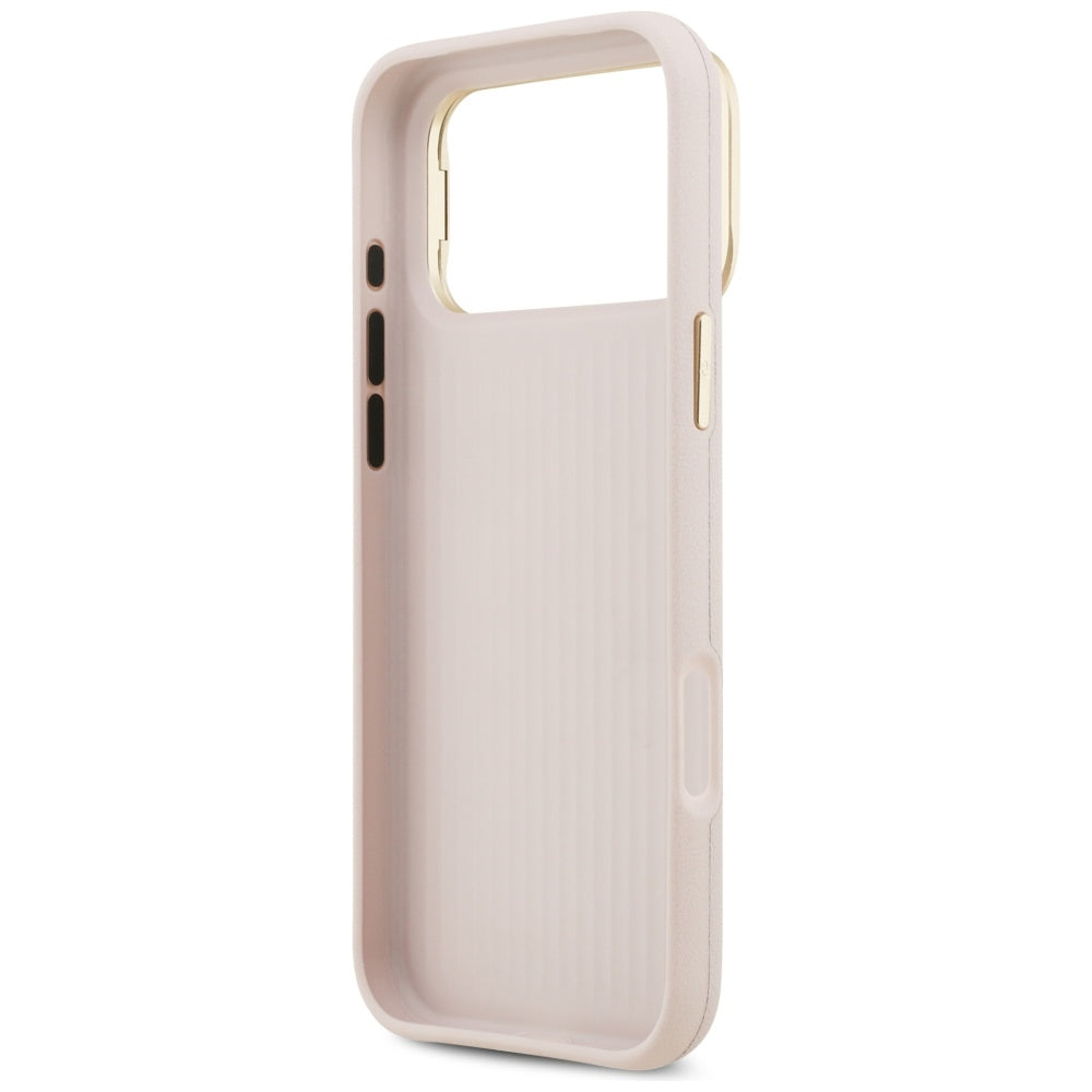 Etui til Apple iPhone 17 Pro Max, Guess, Grained Big 4G Stand Camera, Pink