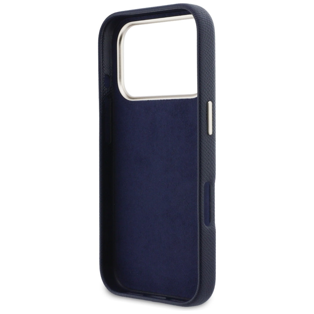 Etui til Apple iPhone 17 Pro Max, Guess, Resin Logo, Blå