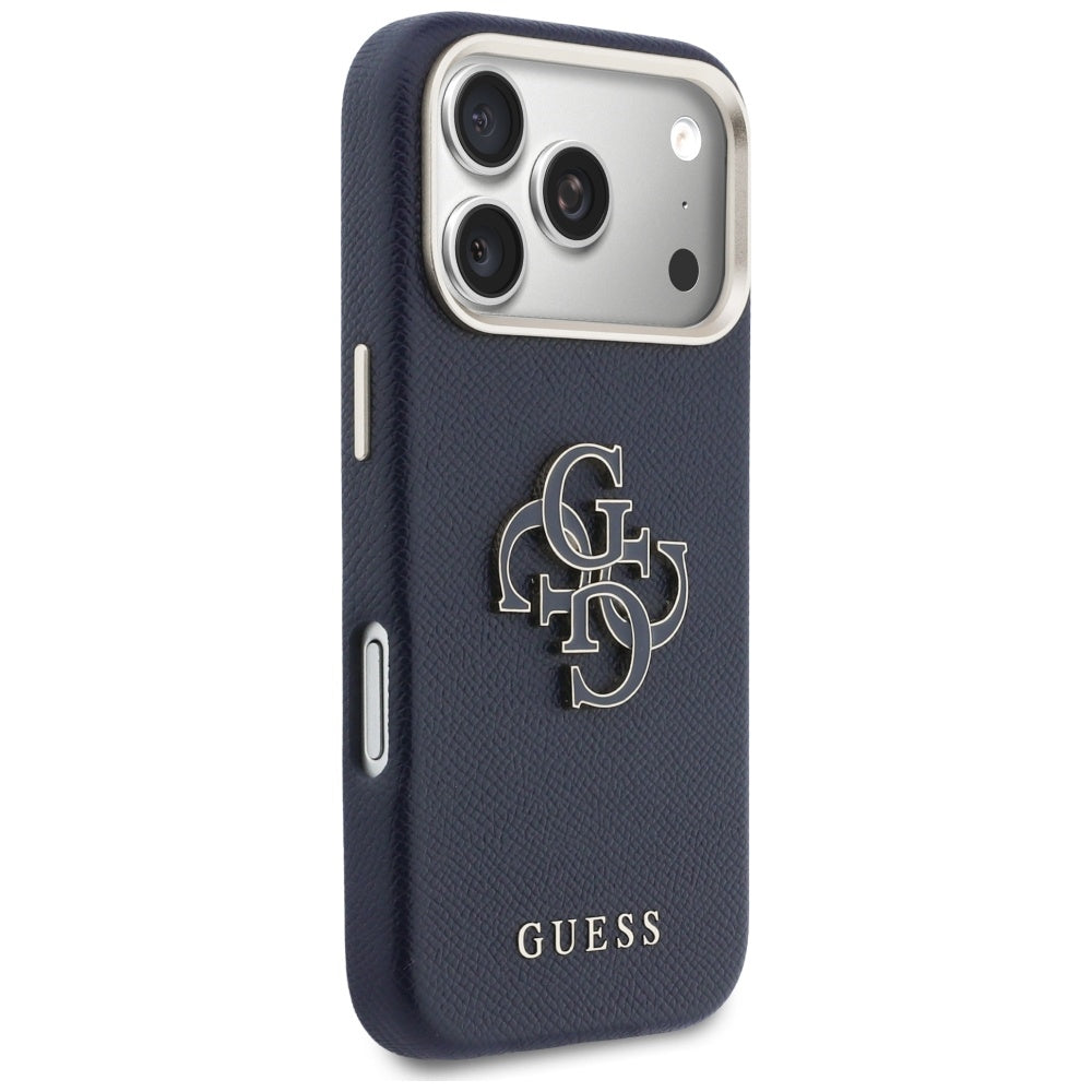 Etui til Apple iPhone 17 Pro Max, Guess, Resin Logo, Blå