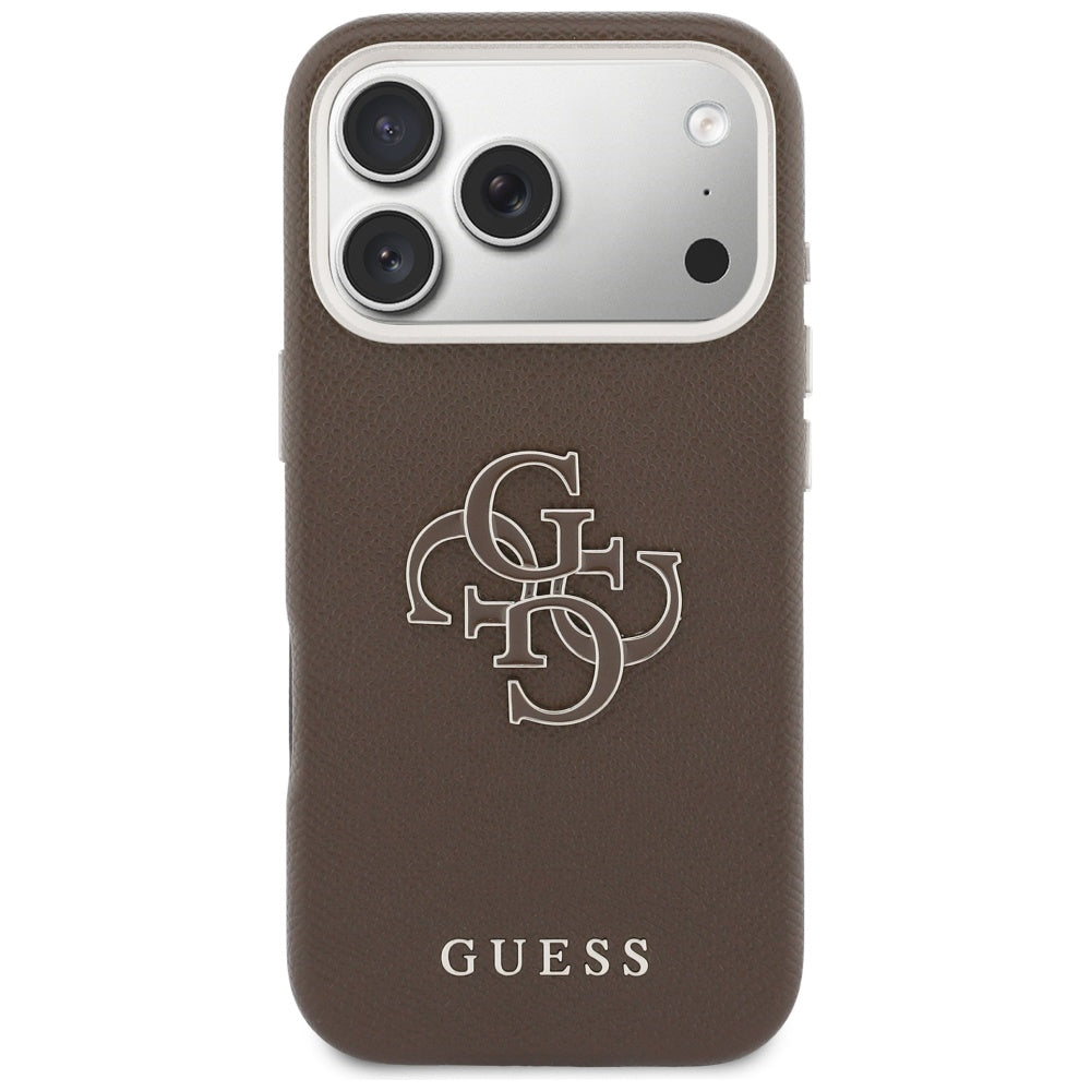 Etui til Apple iPhone 17 Pro Max, Guess, Resin Logo, Brun