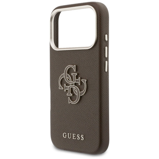 Etui til Apple iPhone 17 Pro Max, Guess, Resin Logo, Brun