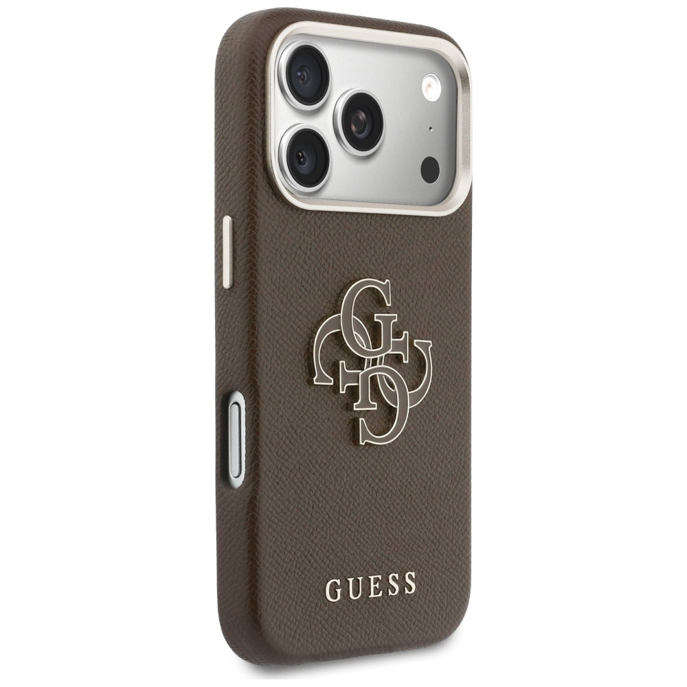 Etui til Apple iPhone 17 Pro Max, Guess, Resin Logo, Brun