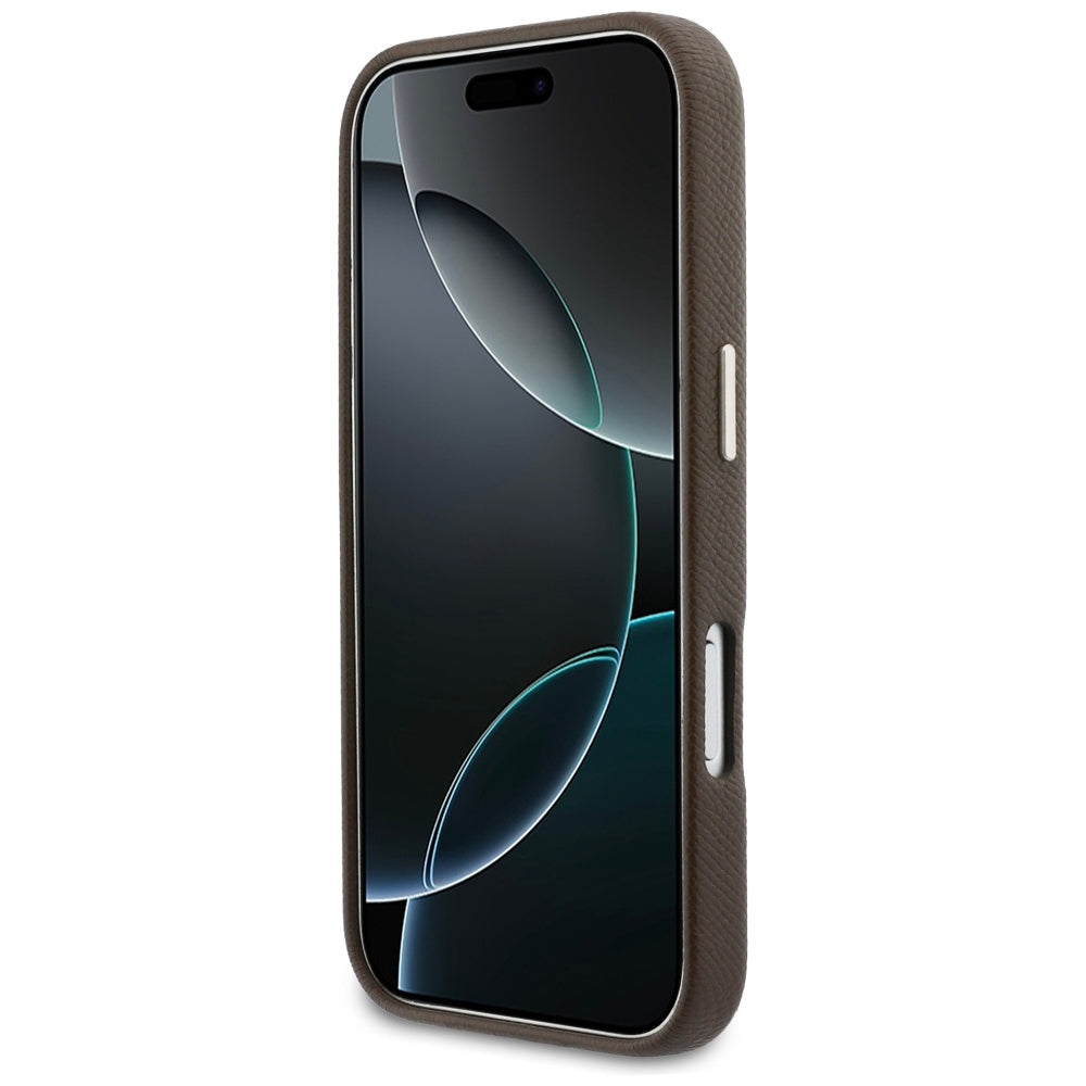 Etui til Apple iPhone 17 Pro Max, Guess, Resin Logo, Brun