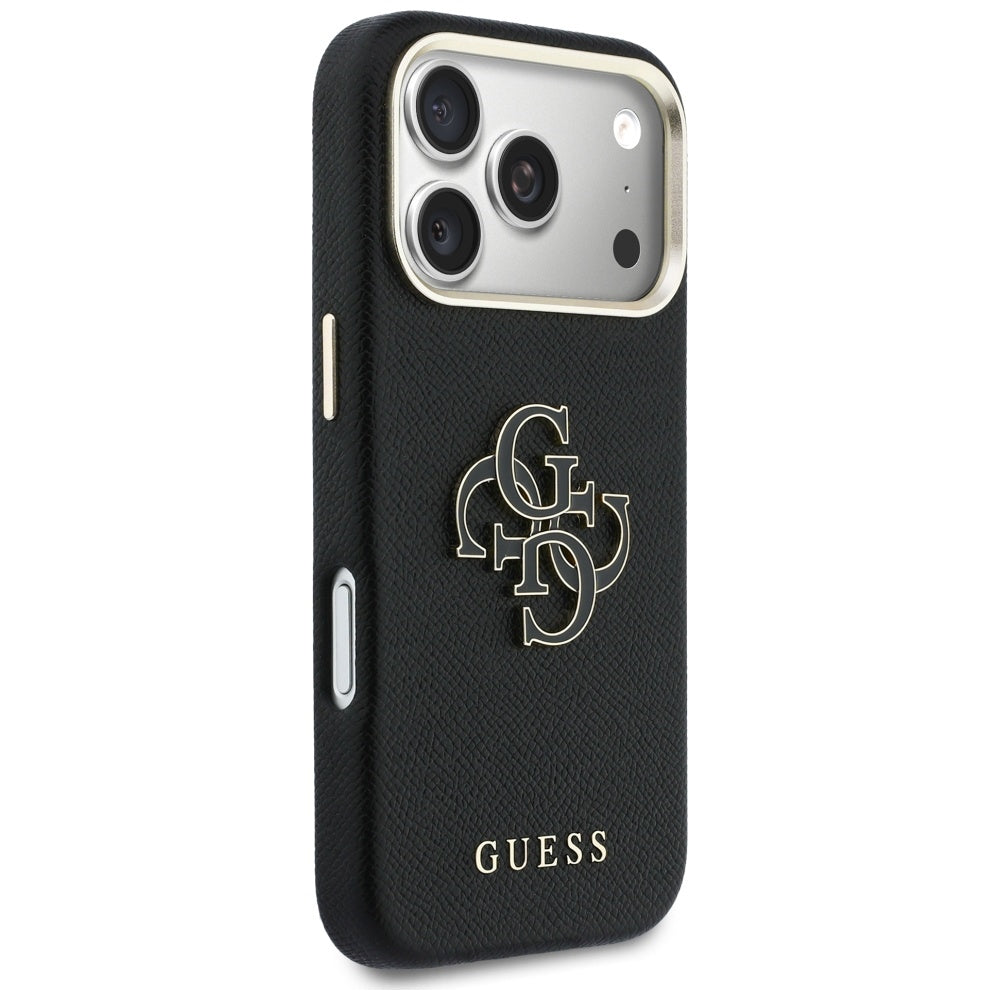 Etui til Apple iPhone 17 Pro Max, Guess, Resin Logo, Sort