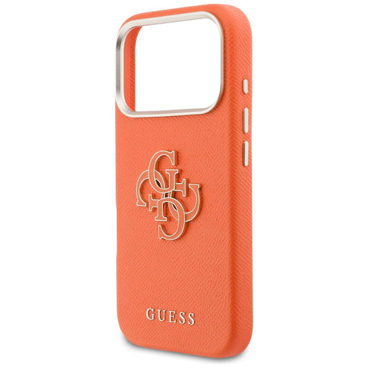 Etui til Apple iPhone 17 Pro Max, GUESS, Resin Logo, Orange