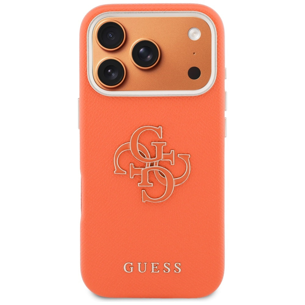 Etui til Apple iPhone 17 Pro Max, GUESS, Resin Logo, Orange