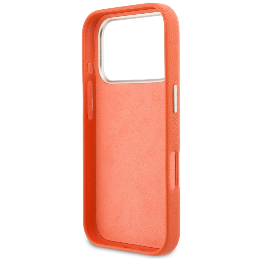 Etui til Apple iPhone 17 Pro Max, GUESS, Resin Logo, Orange