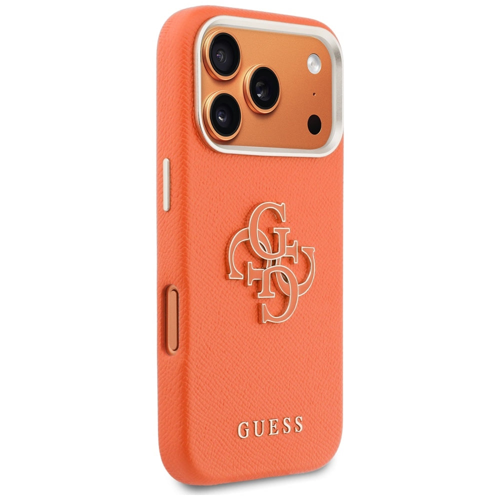 Etui til Apple iPhone 17 Pro Max, GUESS, Resin Logo, Orange
