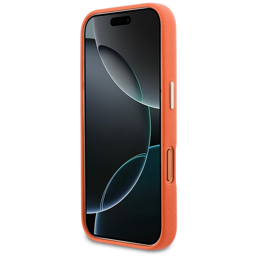Etui til Apple iPhone 17 Pro Max, GUESS, Resin Logo, Orange