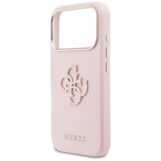 Etui til Apple iPhone 17 Pro Max, Guess, Resin Logo, Pink