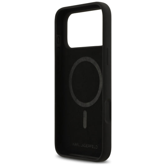 Etui til Apple iPhone 17 Pro Max, Karl Lagerfeld, Sketch and Logo Karl & Choupette, Sort