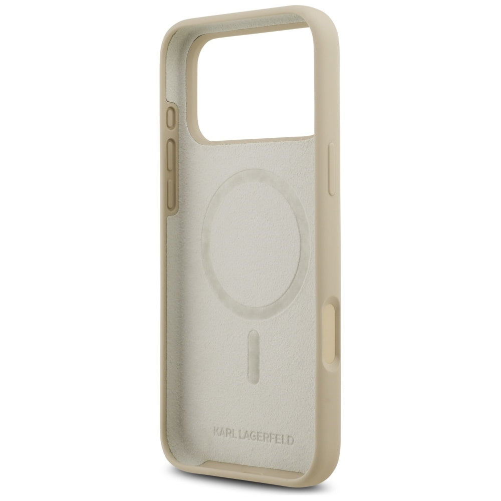 Etui til Apple iPhone 17 Pro Max, Karl Lagerfeld, Sketch and Logo Karl, Brun