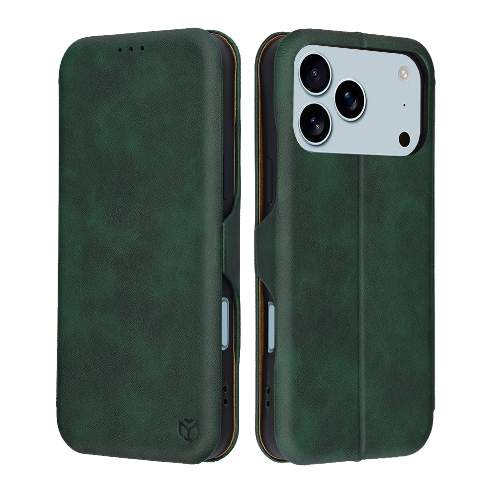 Etui til Apple iPhone 17 Pro Max, Techsuit, Safe Wallet Plus, Grøn