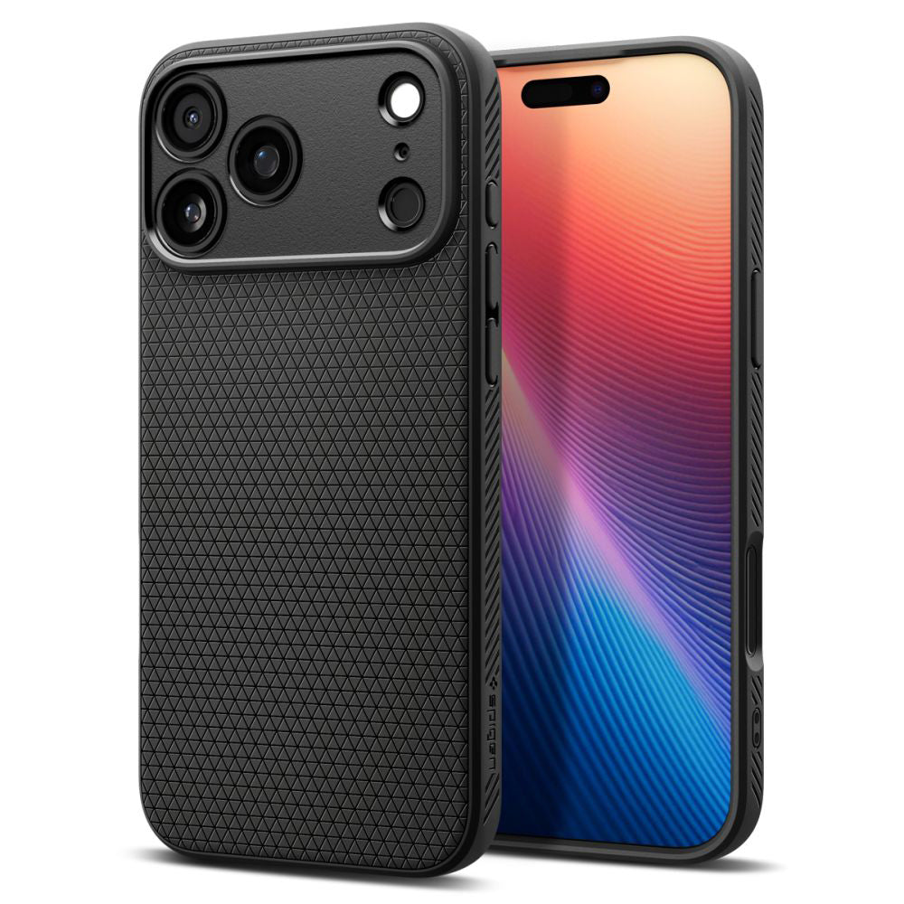 Etui til Apple iPhone 17 Pro, Spigen, Liquid Air, Mat Sort ACS10331