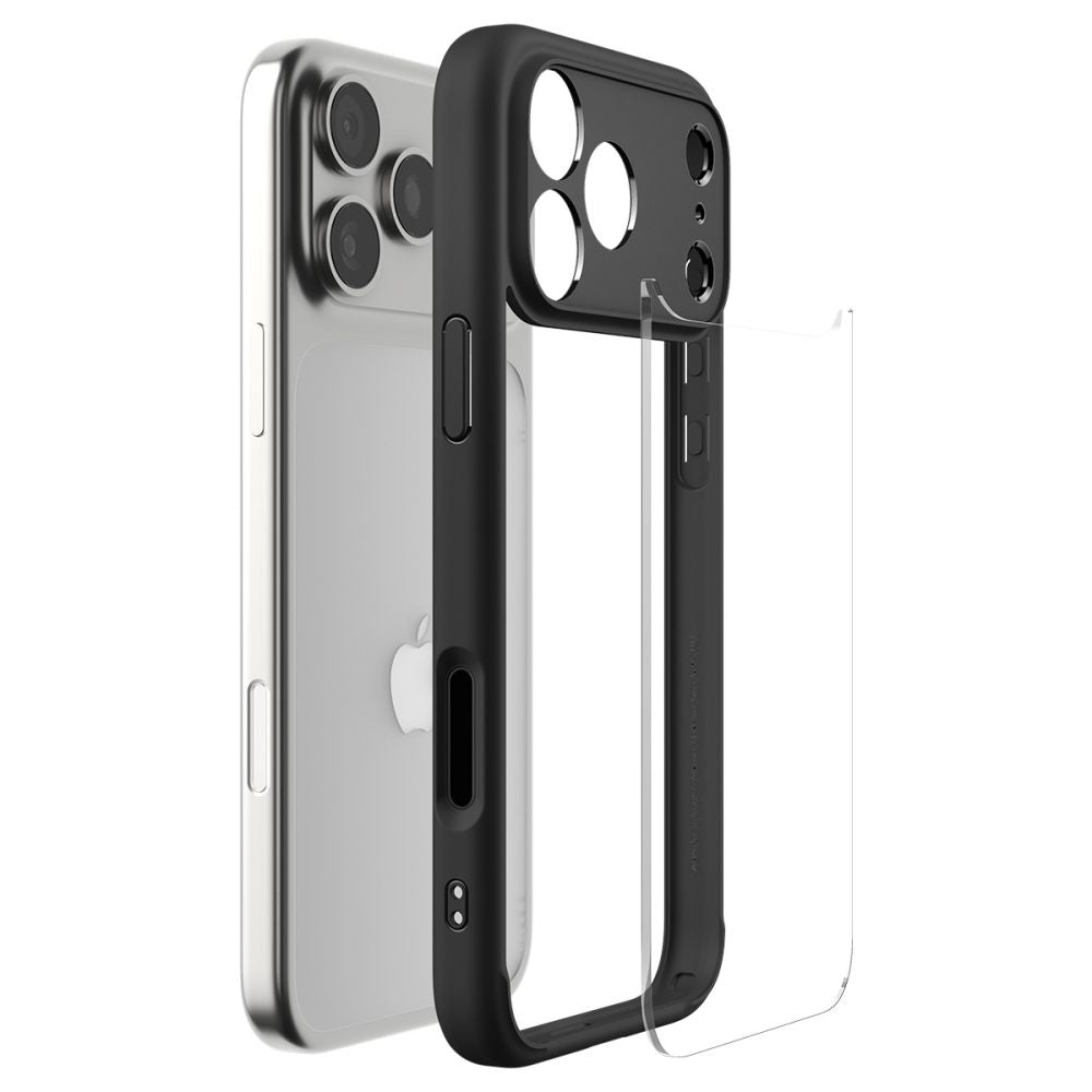 Etui til Apple iPhone 17 Pro, Spigen, Ultra Hybrid, Mat Sort ACS10343