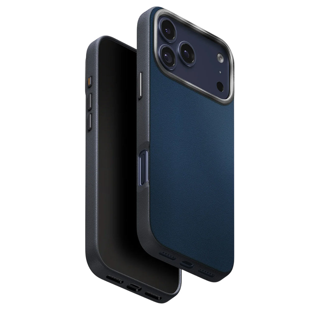 Etui til Apple iPhone 17 Pro, UNIQ, Lyden Leatherette, Sort Blå