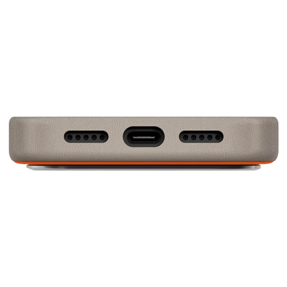 Etui til Apple iPhone 17 Pro, UNIQ, Lyden Leatherette, Beige Orange