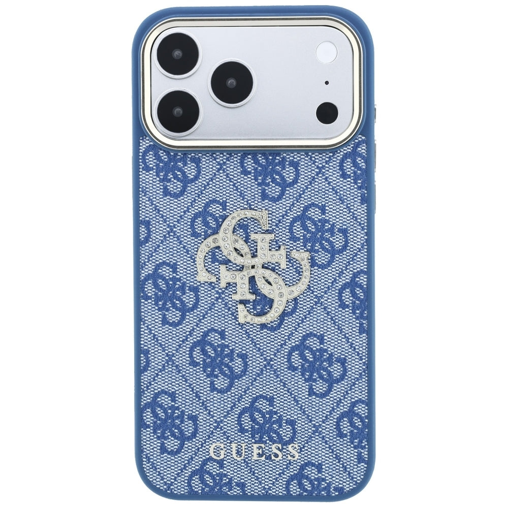 Cover til Apple iPhone 18 Pro / 17 Pro, Guess, 4G Big Strass Logo, Blå