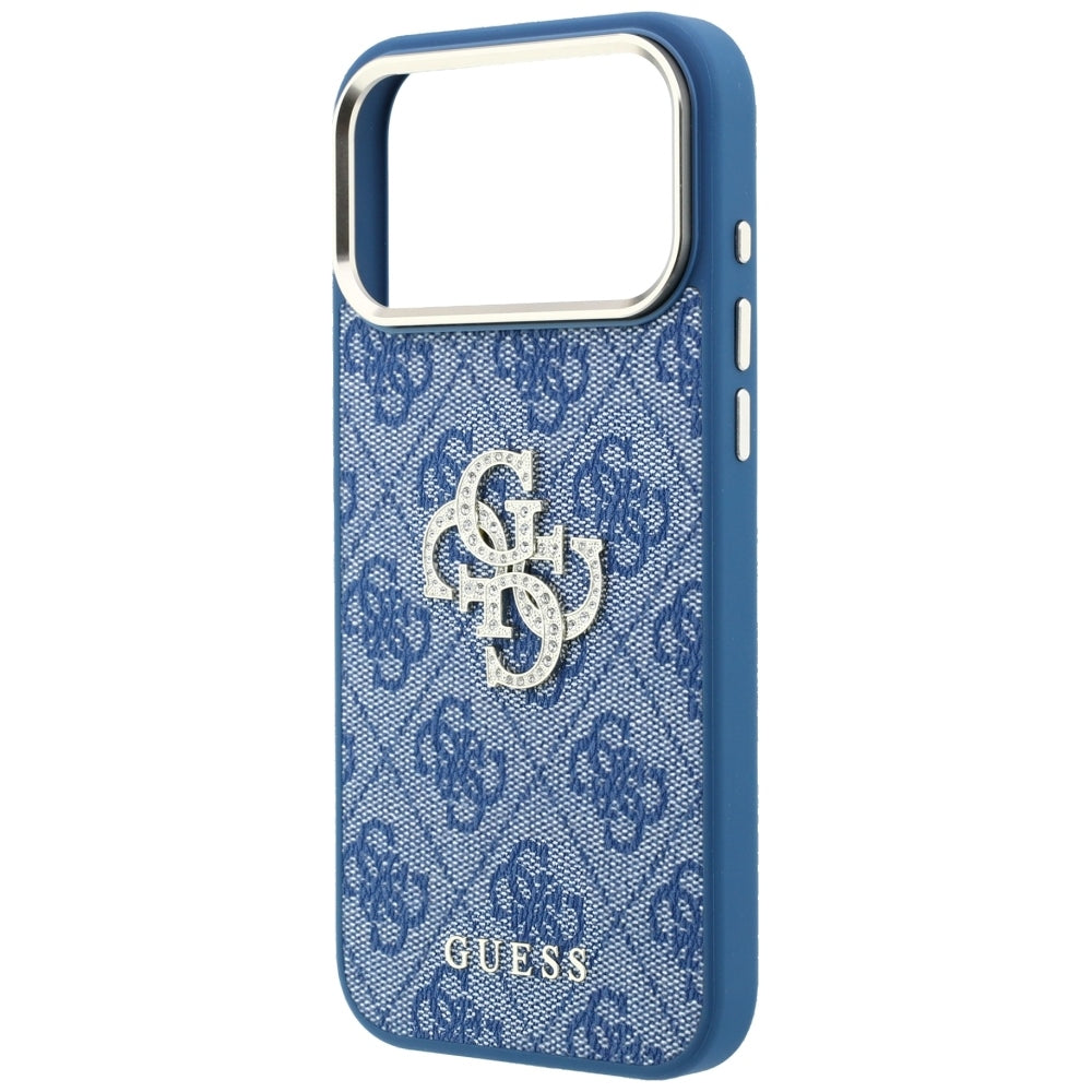 Cover til Apple iPhone 18 Pro / 17 Pro, Guess, 4G Big Strass Logo, Blå