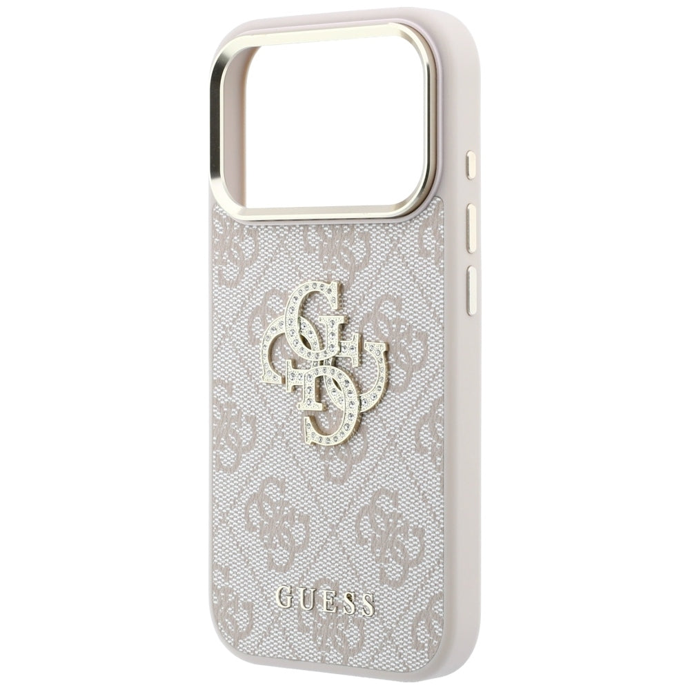 Cover til Apple iPhone 18 Pro / 17 Pro, Guess, 4G Big Strass Logo, Pink