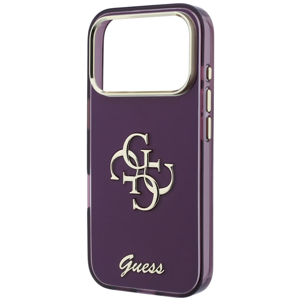 Cover til Apple iPhone 18 Pro / 17 Pro, Guess, IML 4G Metal Script, Vinrød