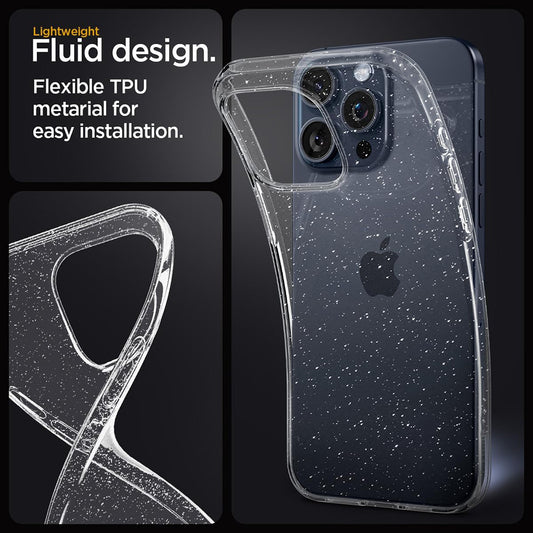 Cover til Apple iPhone 18 Pro / 17 Pro, Techsuit, SparkleSkin, Transparent