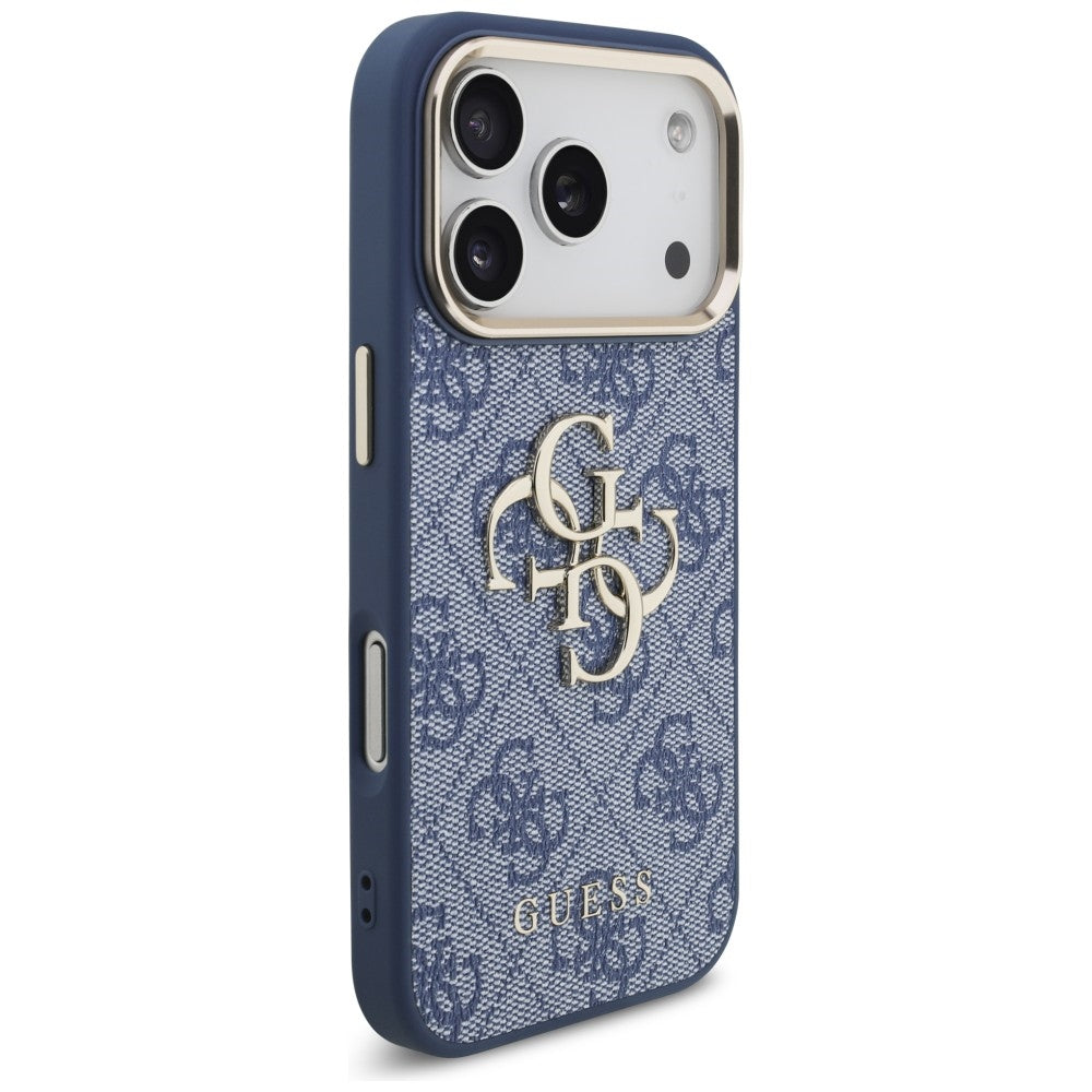 Cover til Apple iPhone 18 Pro Max / 17 Pro Max, Guess, 4G Big Classic Logo, Blå