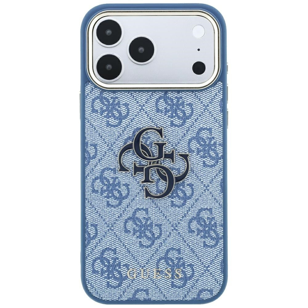 Cover til Apple iPhone 18 Pro Max / 17 Pro Max, Guess, 4G Big Resin Logo, Blå