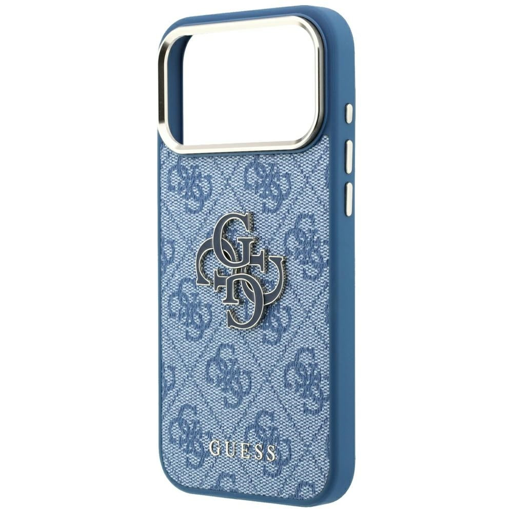 Cover til Apple iPhone 18 Pro Max / 17 Pro Max, Guess, 4G Big Resin Logo, Blå