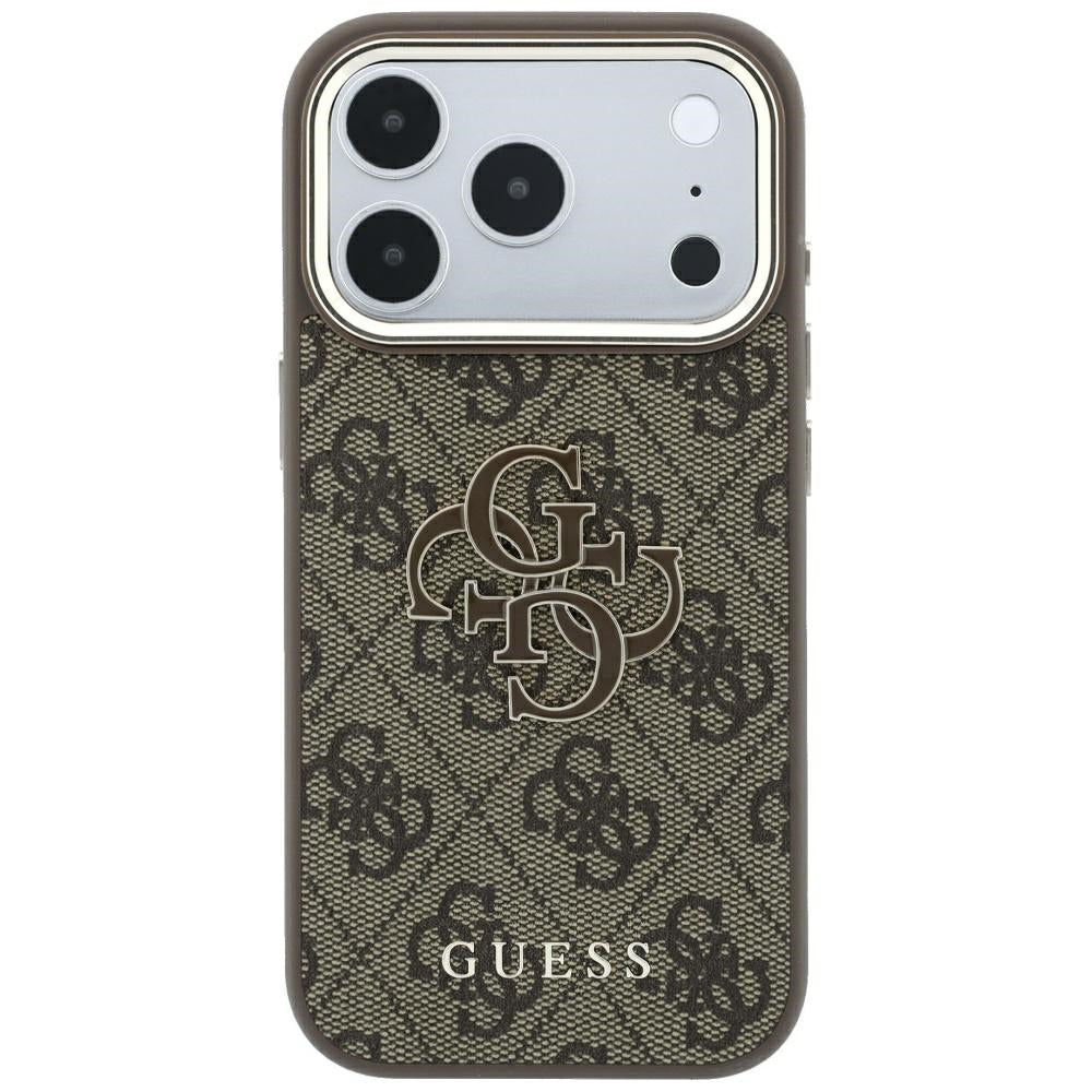 Cover til Apple iPhone 18 Pro Max / 17 Pro Max, Guess, 4G Big Resin Logo, Brun