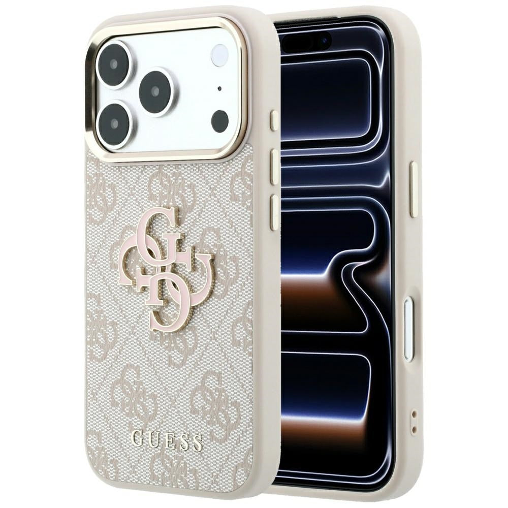 Cover til Apple iPhone 18 Pro Max / 17 Pro Max, Guess, 4G Big Resin Logo, Pink