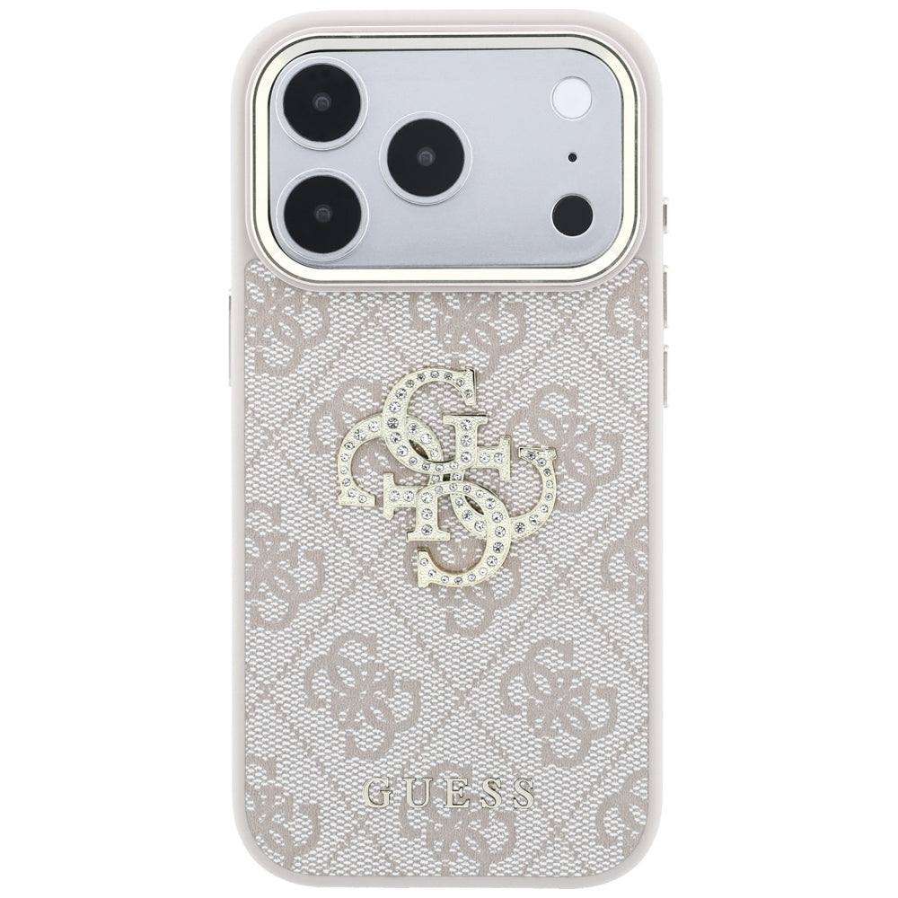 Cover til Apple iPhone 18 Pro Max / 17 Pro Max, Guess, 4G Big Strass Logo, Pink