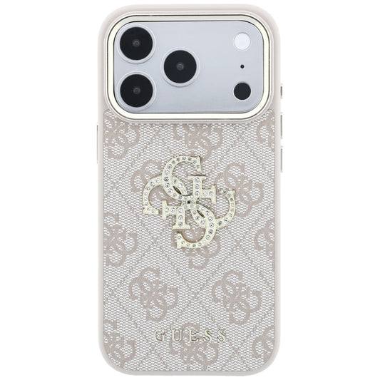Cover til Apple iPhone 18 Pro Max / 17 Pro Max, Guess, 4G Big Strass Logo, Pink