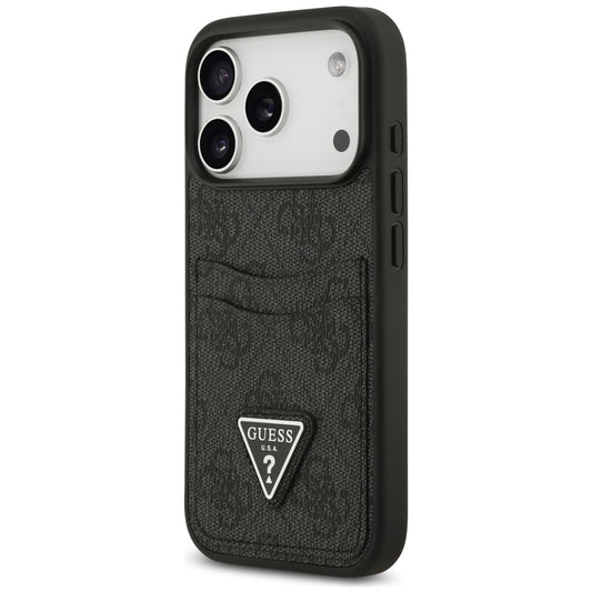 Cover til Apple iPhone 18 Pro Max / 17 Pro Max, Guess, 4G Double Card Triangle, sort