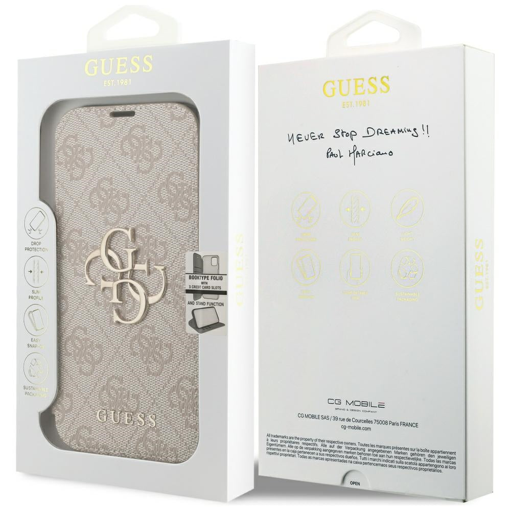 Cover til Apple iPhone 18 Pro Max / 17 Pro Max, Guess, 4G Metal Logo, Pink