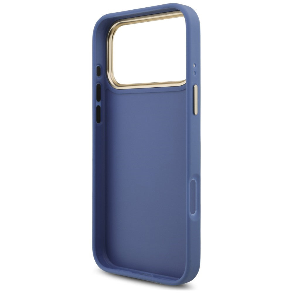 Etui til Apple iPhone 18 Pro Max / 17 Pro Max, Guess, Big 4G Classic Logo & Big Strap Metal Buttons, blå