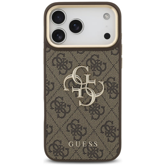 Etui til Apple iPhone 18 Pro Max / 17 Pro Max, Guess, Big 4G Classic Logo & Big Strap Metal Buttons, brun