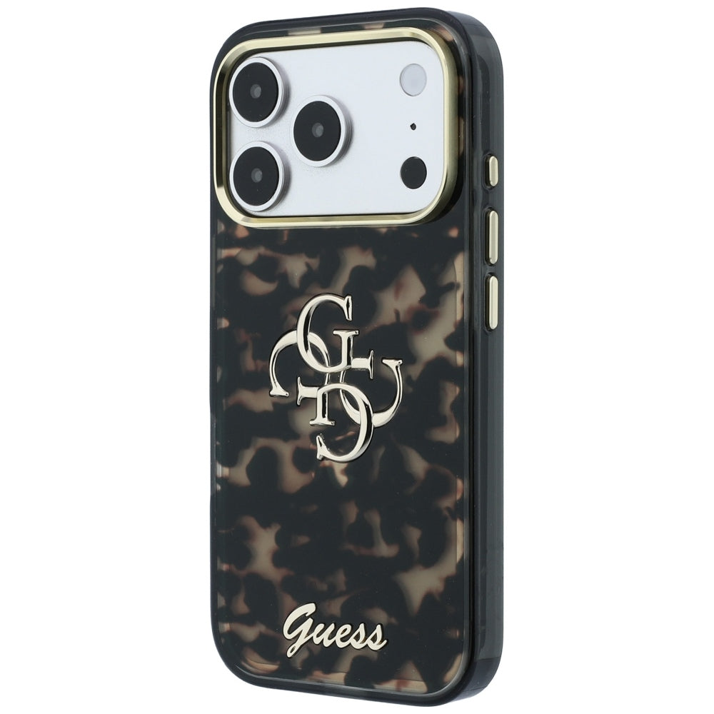 Cover til Apple iPhone 18 Pro Max / 17 Pro Max, Guess, IML 4G Metal Script, Brun