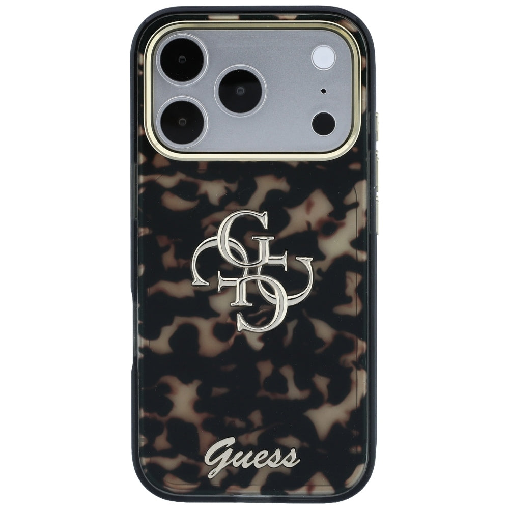 Cover til Apple iPhone 18 Pro Max / 17 Pro Max, Guess, IML 4G Metal Script, Brun