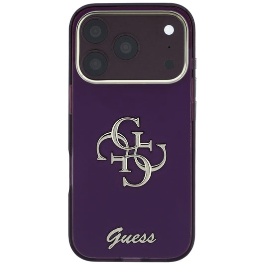 Cover til Apple iPhone 18 Pro Max / 17 Pro Max, Guess, IML 4G Metal Script, Vinrød
