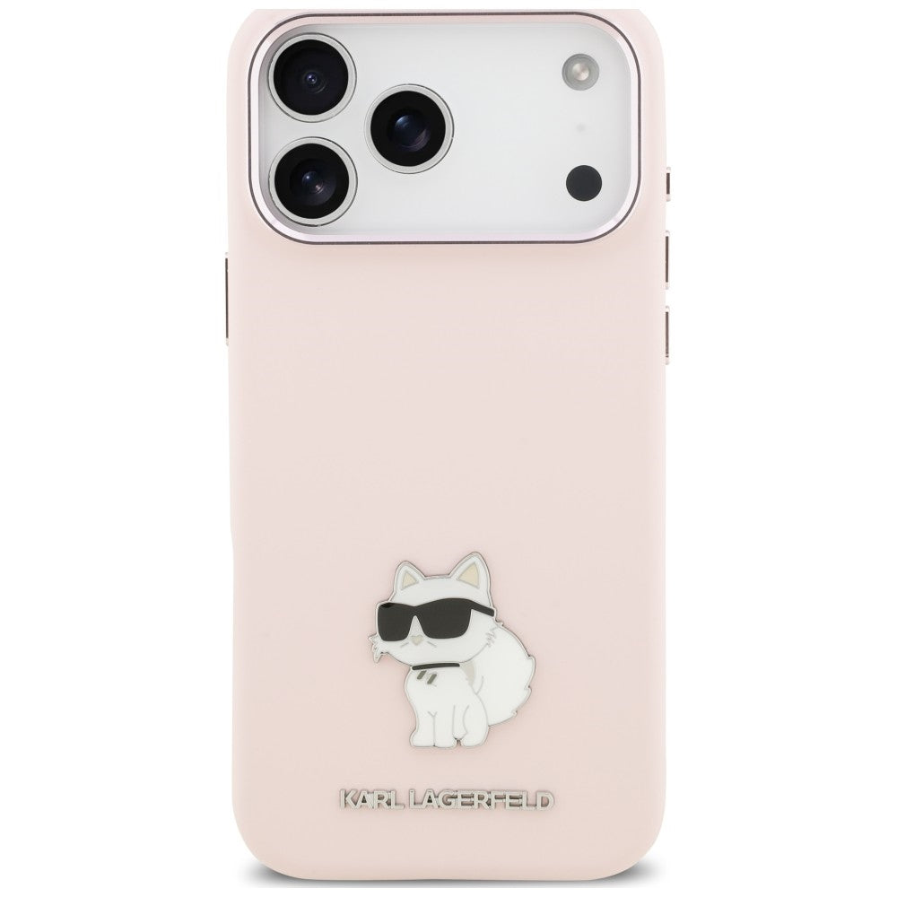 Etui til Apple iPhone 18 Pro Max / 17 Pro Max, Karl Lagerfeld, Choupette Metal Pin, pink