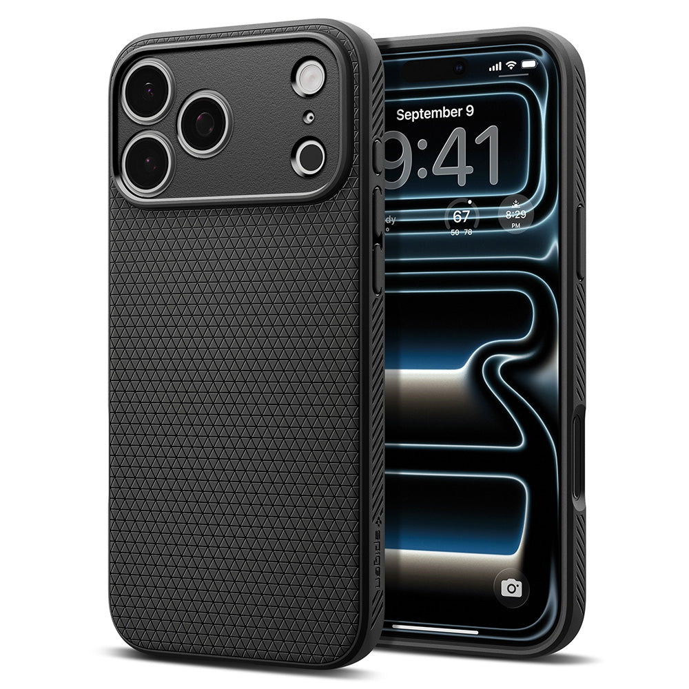 Cover til Apple iPhone 18 Pro Max / 17 Pro Max, Spigen, Liquid Air, Mat Sort ACS12111