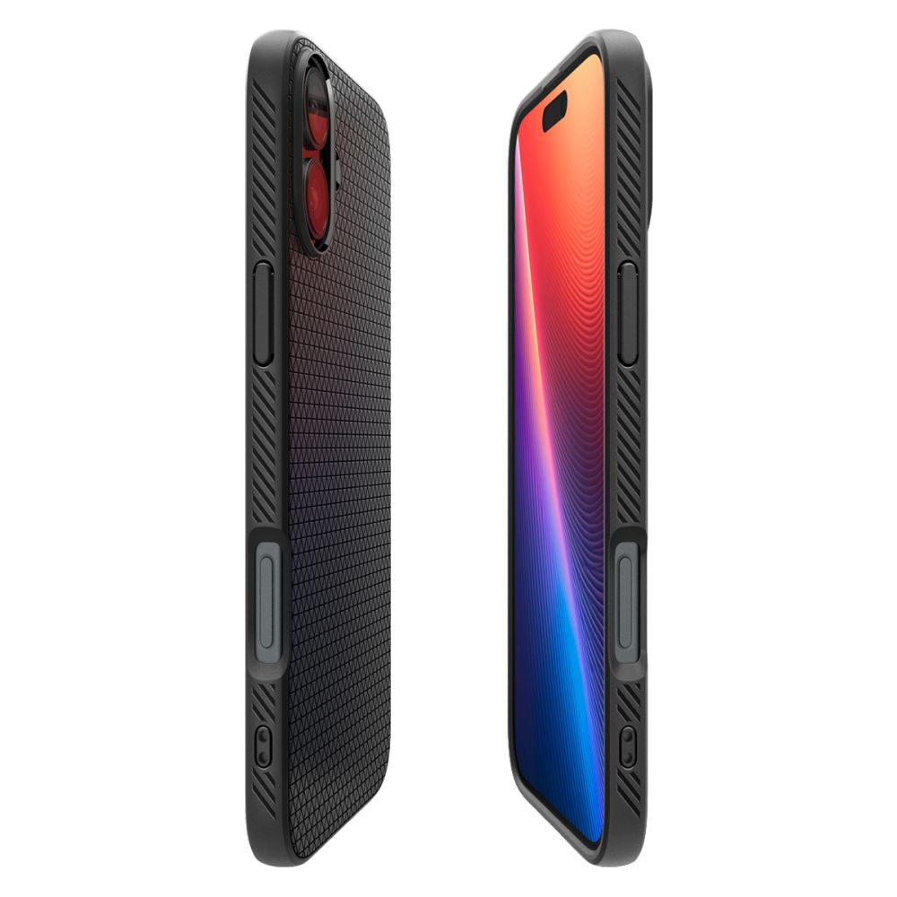 Etui til Apple iPhone 16 Plus, Spigen, Liquid Air, Mat Sort ACS08066