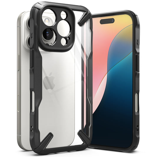 Etui til Apple iPhone 16, Ringke, Fusion X, Sort