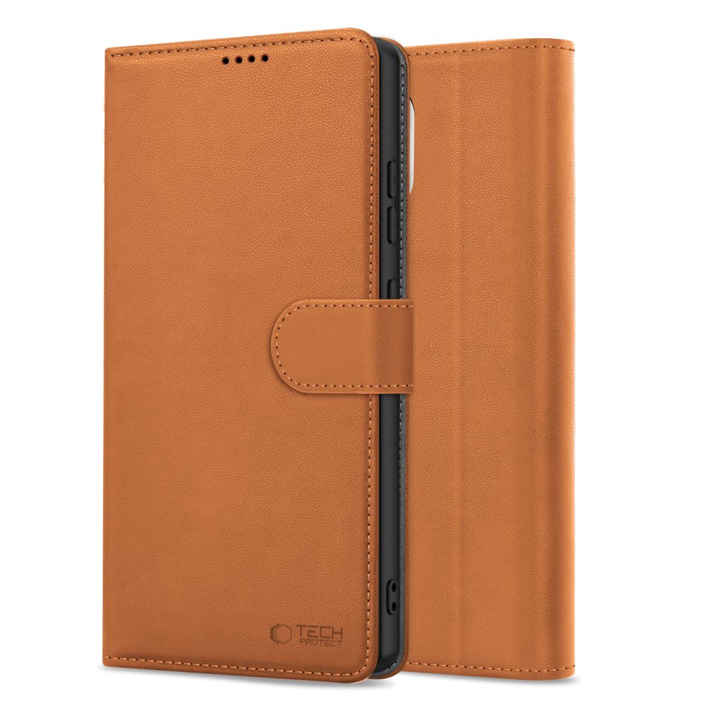 Etui til Apple iPhone 17e / 16e, Tech-Protect, Wallet, Brun
