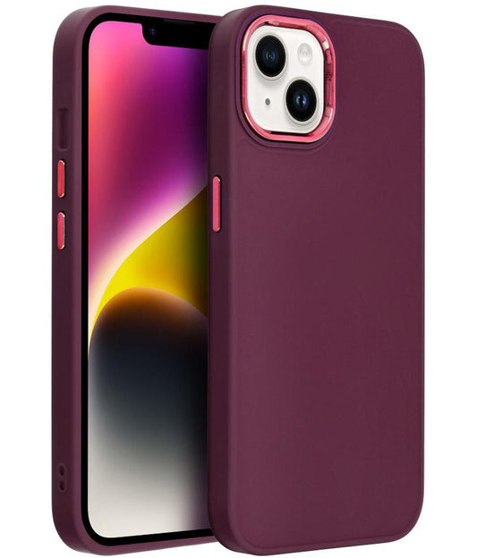 Etui til Apple iPhone 18 Pro / 17 Pro, OEM, Frame, vinrød