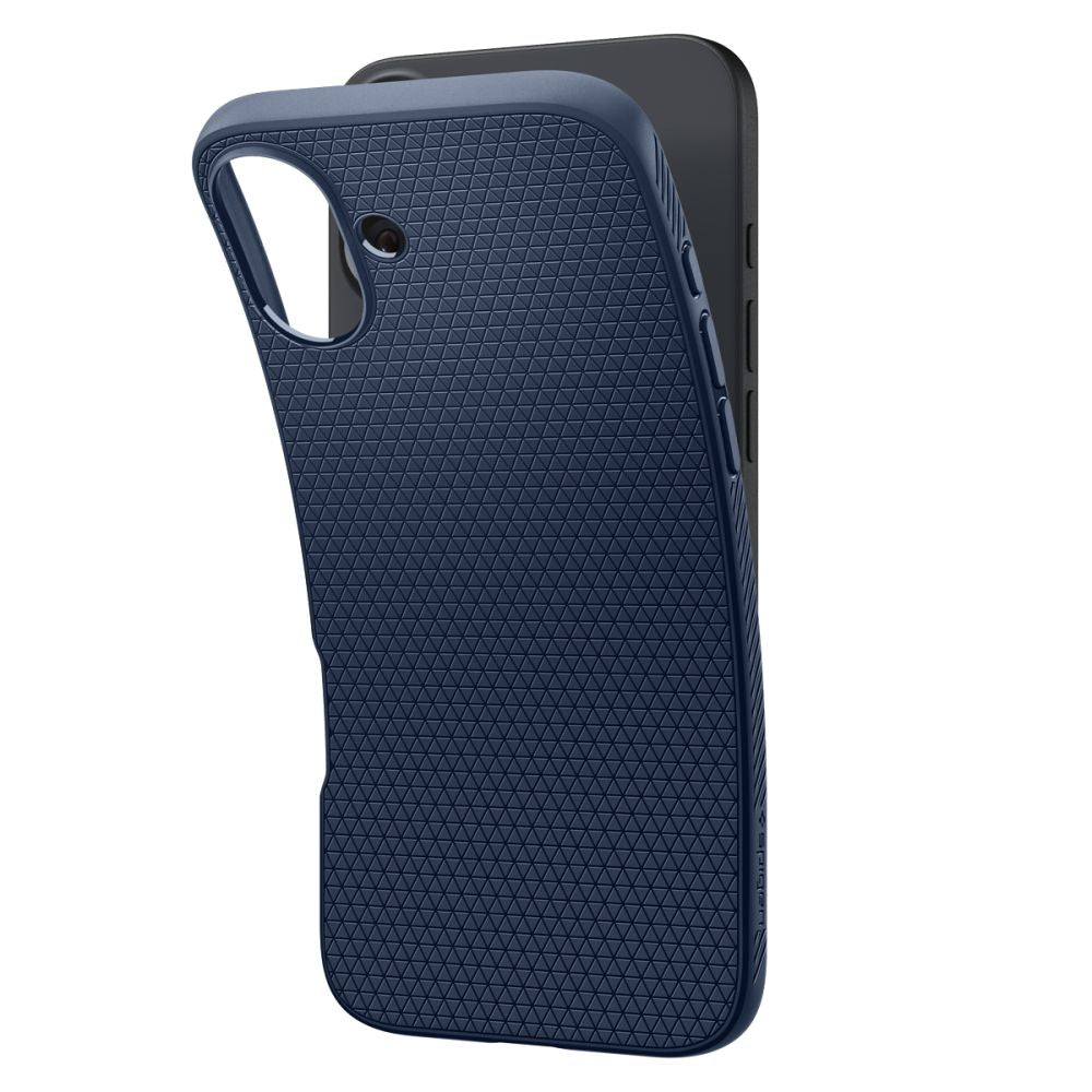 Etui til Apple iPhone 16, Spigen, Liquid Air, Blå ACS08195
