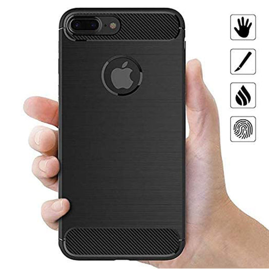 Cover til Apple iPhone 8 Plus, Techsuit, Carbon, Sort